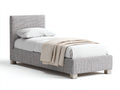 Einzelbett Polsterbett 215x110x105 cm - Grau - modernes Design
