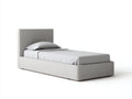 Einzelbett Polsterbett 215x110x105 cm - Hellgrau - modernes Design