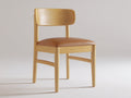 Esszimmerstühle Holz Kunstleder 49x53x80 cm - Braun-Naturholz - modernes Design