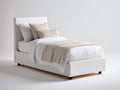Einzelbett Polsterbett 215x110x110 cm - Weiß - modernes Design